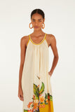 Farm Rio Hilo Stripes Maxi Dress in Light Blush