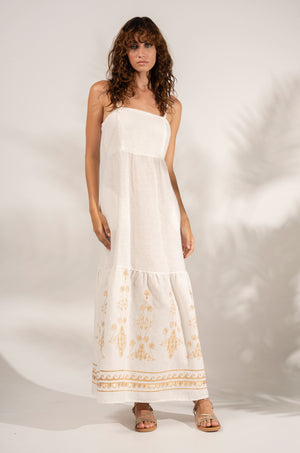 Aether Concept Dress in White Gold