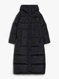 Maxmara Weekend Dolly Taffeta Long Puffa in Black