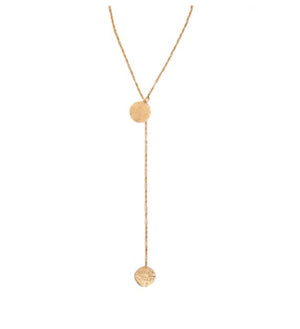 Raquel Welche 1006 Lunar Ecru Long Necklace in Gold