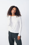 American Vintage Gamipy Long Sleeve Top in White