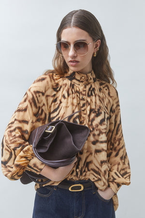 Suncoo Lux Blouse in Animal Print