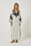 Scarlet Poppies Hadiya Kaftan in Vanilla