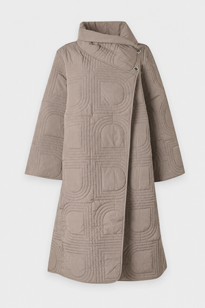 Day Birger Et Mikkelson Wesley Rhombus Quilt Coat in Walnut