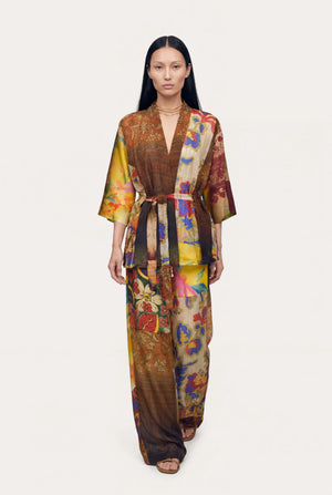 120% Lino Kimono in Multi