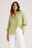 120% Lino Blouse in Apple