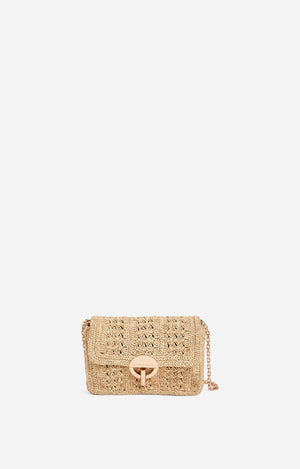 Vanessa Bruno Moon Rafia Bag in Natural