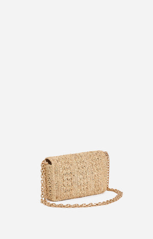 Vanessa Bruno Moon Rafia Bag in Natural
