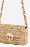 Vanessa Bruno Moon Rafia Bag in Natural