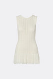 Malina Amal Knitted Fringe Top in White