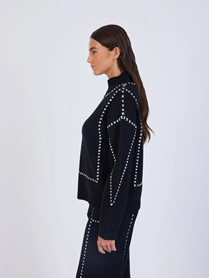 Not Shy Bogla Turtleneck in Black