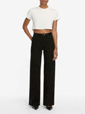 Frame Le Slim Palazzo in Black