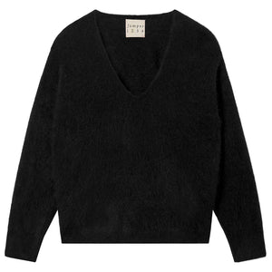 Jumper 1234 Brushed Boxy Vee in Black