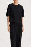 StyleIn Miri Chiffon Blouse in Black