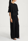 StyleIn Miri Chiffon Blouse in Black