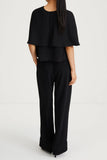 StyleIn Miri Chiffon Blouse in Black