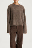 StyleIn Niclas Short Mohair Blend Sweater in Brown