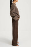 StyleIn Niclas Short Mohair Blend Sweater in Brown