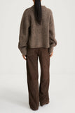 StyleIn Niclas Short Mohair Blend Sweater in Brown