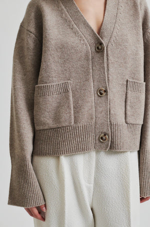 Second Female Alpha Knit Cardi in Beige