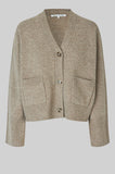 Second Female Alpha Knit Cardi in Beige