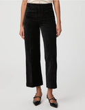 Paige Clean Front Velvet Anessa Trouser in Black