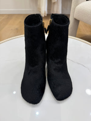 Lola Cruz Pony Ankle Boot in Black