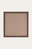Malina Silk Twil Monogram Scarf in Beige