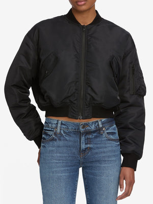 Frame The Nylon Bomber Jacket in Black