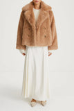 Style In Hazel Faux Fur Jacket in Camel
