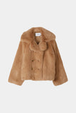 Style In Hazel Faux Fur Jacket in Camel