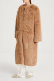 Style In Haiza Faux Fur Coat in Camel