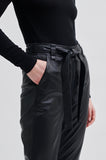 Second Female Indie Leather Trousers in Black