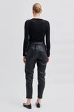 Second Female Indie Leather Trousers in Black