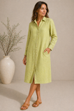 120% Lino Dress in Apple