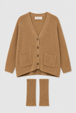 Solocascmir Cardi in Camel