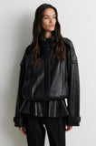Second Female Aluka Leather Jacket in Black