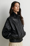 Second Female Aluka Leather Jacket in Black
