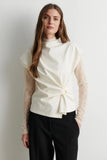 Second Female Arkai Drape Top in Eggnog