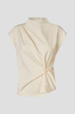 Second Female Arkai Drape Top in Eggnog