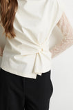 Second Female Arkai Drape Top in Eggnog