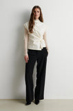 Second Female Arkai Drape Top in Eggnog