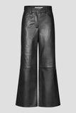 Second Female Letho Leather Trousers in Black