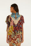 Farm Rio Lunar Boho Short Sleeve Blouse in Multi