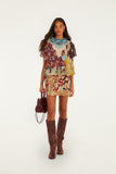Farm Rio Lunar Boho Short Sleeve Blouse in Multi