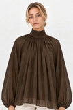 Berenice Corine Blouse in Dark Brown