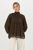 Berenice Corine Blouse in Dark Brown