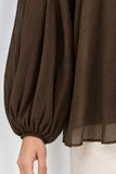 Berenice Corine Blouse in Dark Brown