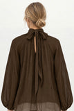Berenice Corine Blouse in Dark Brown