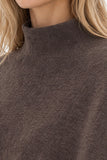 Berenice Marmo Fringe Poncho in Brown